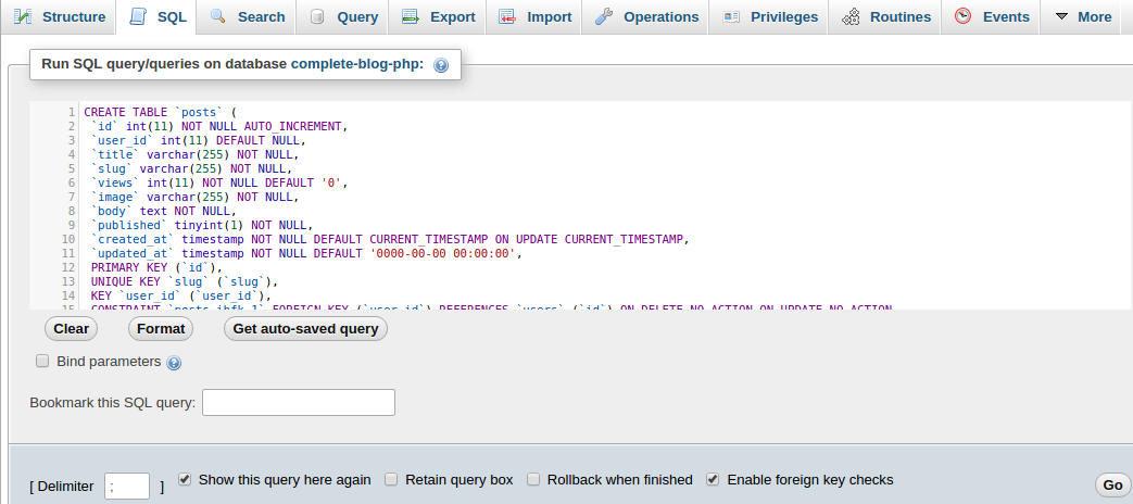 How To Create A Blog In Php And Mysql Database Db Design Codewithawa 1468